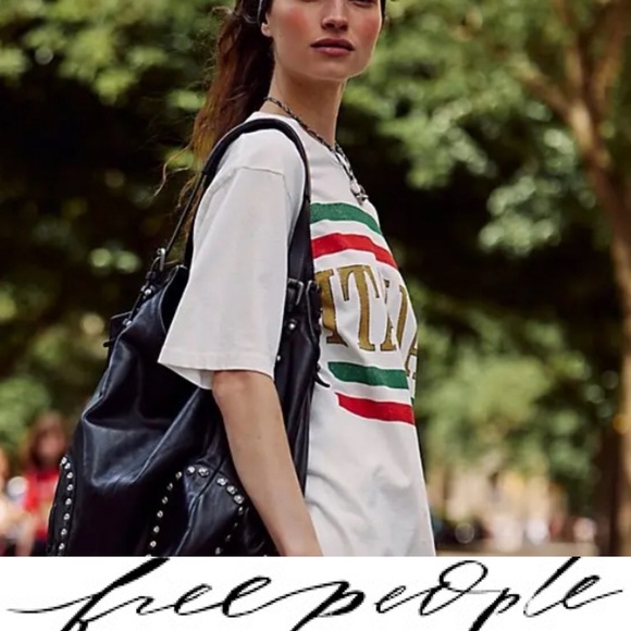 Gorgeous, Free People Brunswick leather studded tote❤️ NWT - Picture 2 of 8